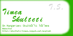 timea skulteti business card